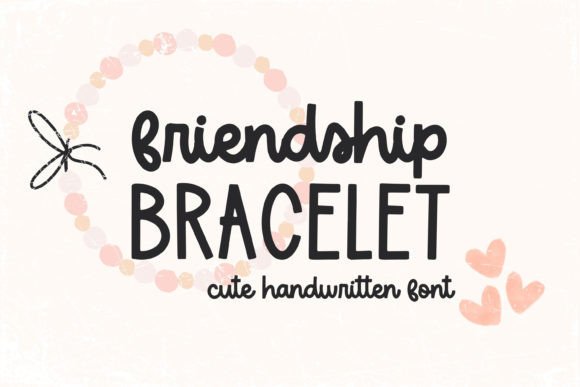 Friendship Bracelet: A Handwritten Font for Creative Connection