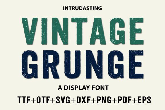 Vintage Grunge: The Bold Display Font for Authentic Branding